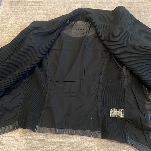 Black BlankNYC Leather Cardigan Jacket - Picture 6 of 8